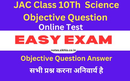 JAC Board Class 10Th Science (विज्ञान) Objective Question Online Test | प्रकाश : परावर्तन और अपवर्तन